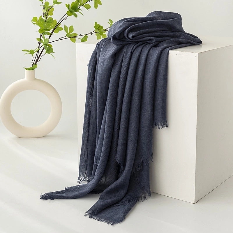 New Summer Solid Color Simple Scarf Commuter Sunscreen Shawl Scarf Women's High-grade Scarf Scarf Scarf