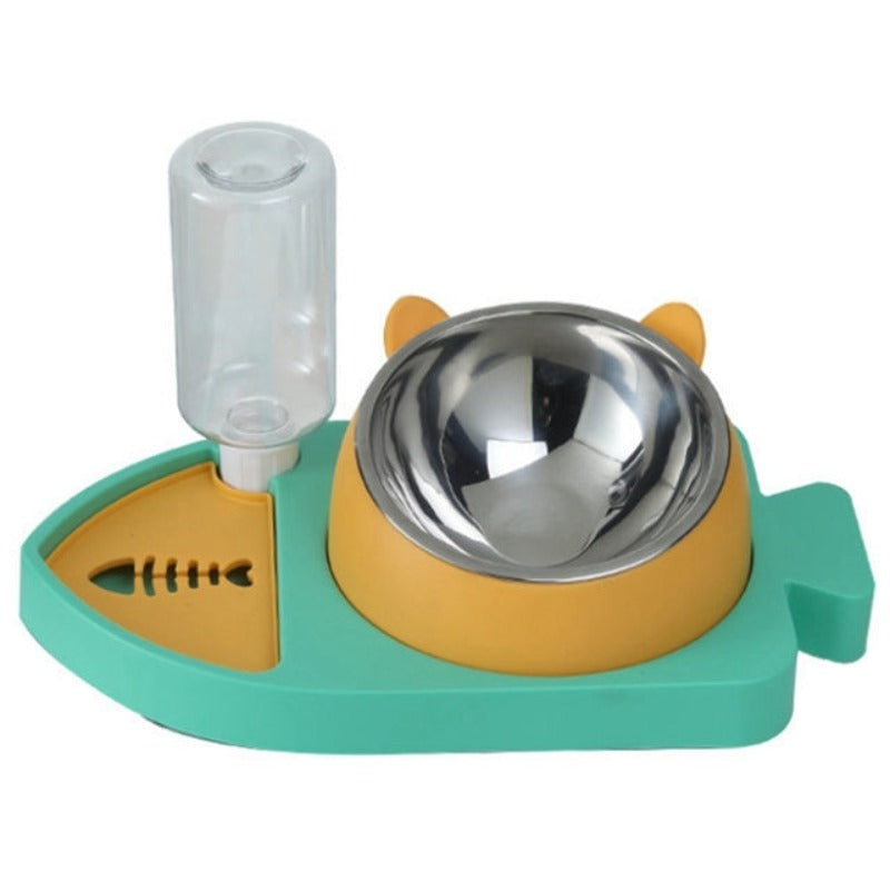 Dog Food Bowl And Water Bottle