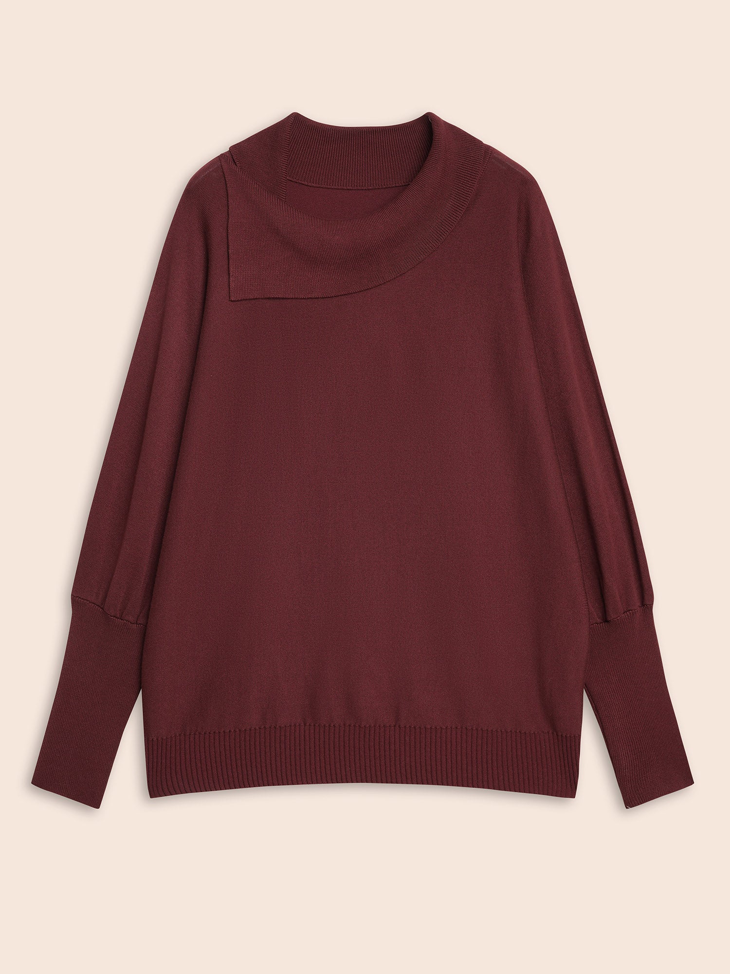 Supersoft Essentials Asymmetrical Neck Dolman Sleeve Pullover