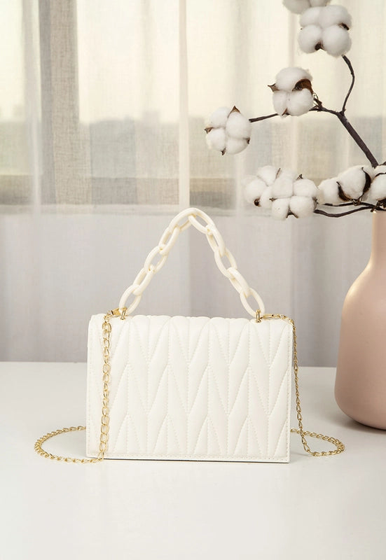Medium Pu Leather Square Bag