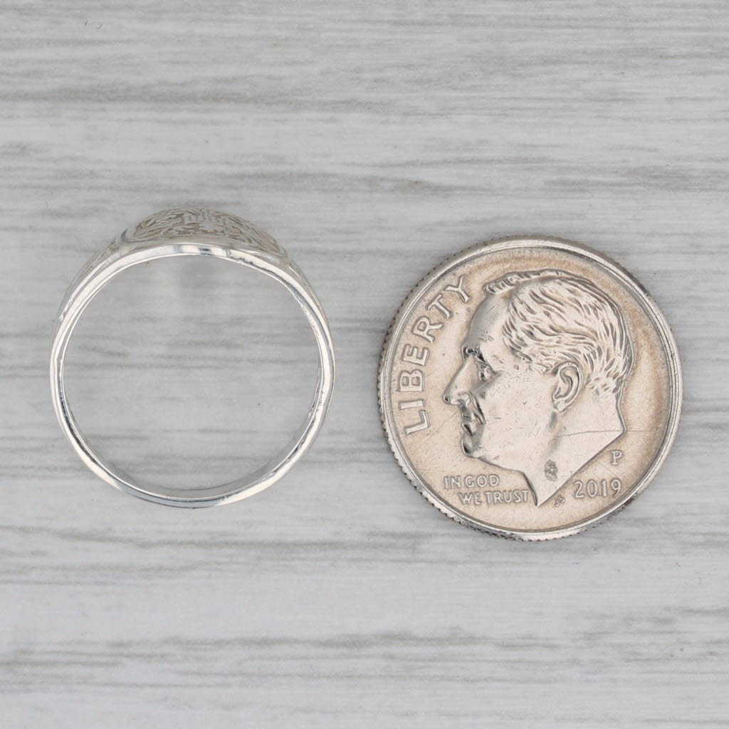 Girl Scouts Badge Signet Ring Sterling Silver Size 4