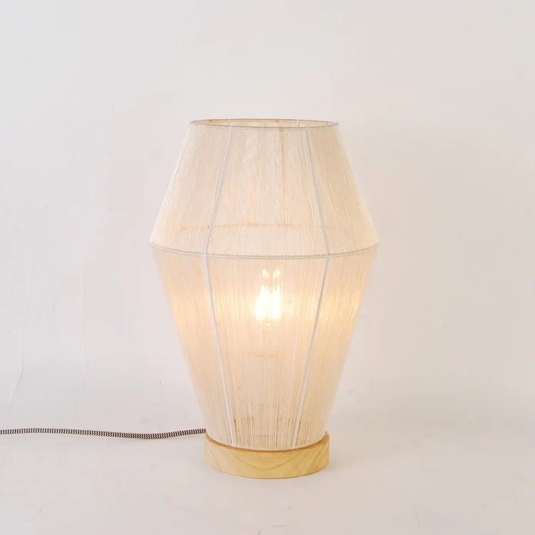 Rustic Table Lamps with Natural Woven Shades