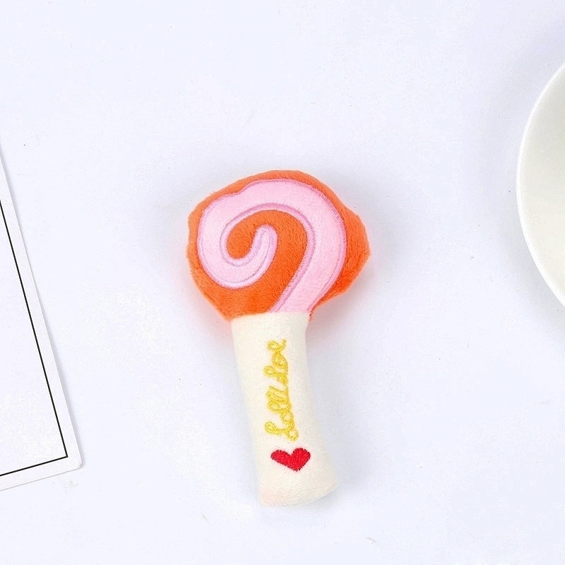 Simple Multi-color Fruit Cartoon Animal Shape Bite Resistant Vocal Pet Toy