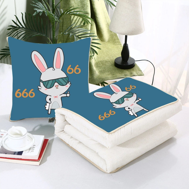 Pillow Quilt Dual-use Two-in-one Four-season Universal Car Thin Cushion Sleeping Blanket Activity Gift Printing