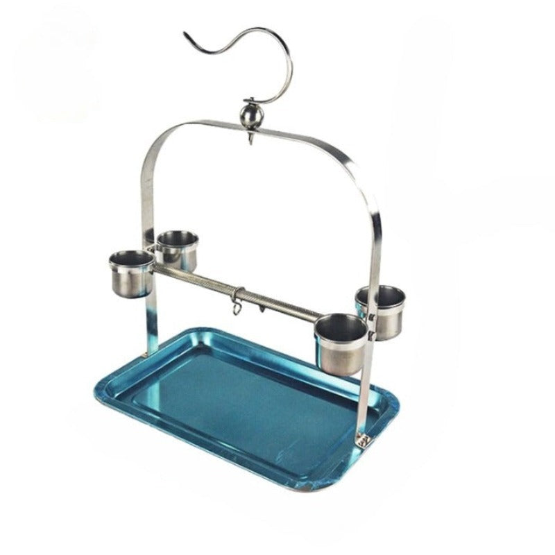 Stainless Steel Perch Bite Bird Stand