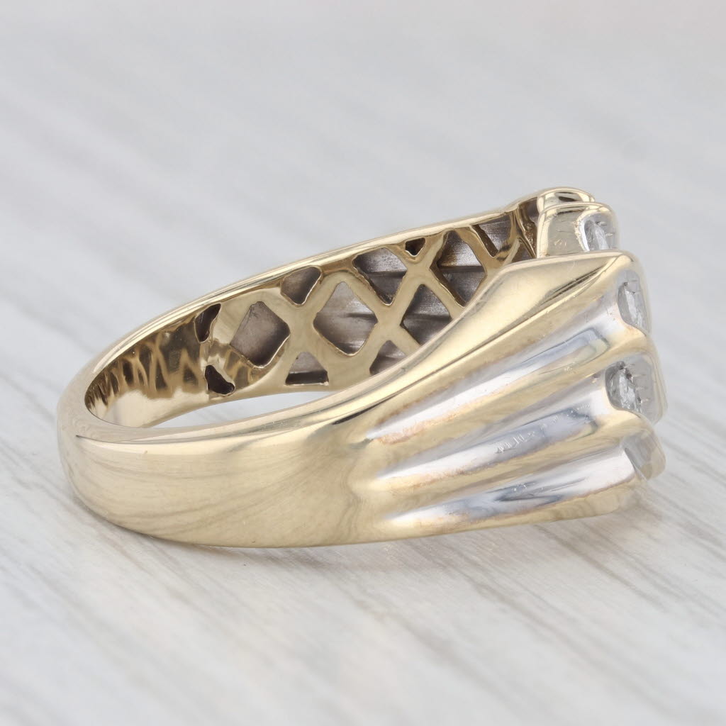 0.45ctw Diamond Men's Ring 10k Yellow Gold Size 10.75