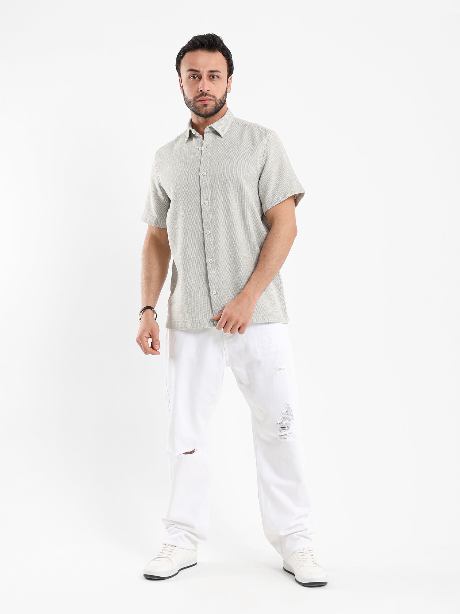 Textured Short Sleeve Shirt