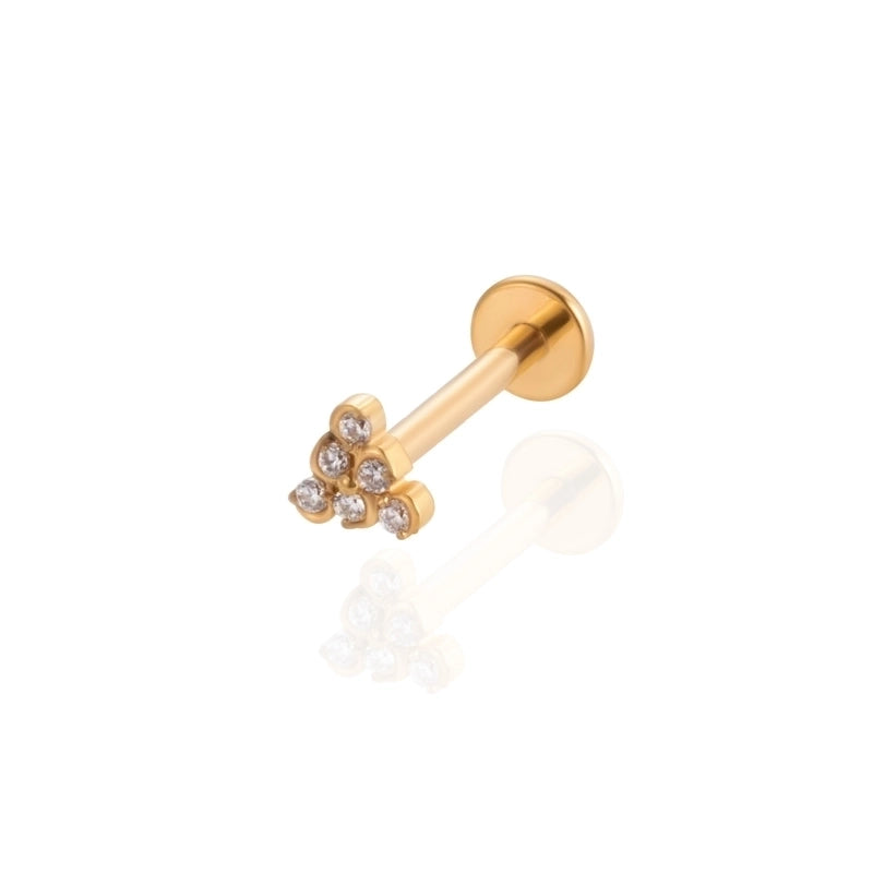 1 Piece Ear Cartilage Rings & Studs IG Style Cool Style Geometric Water Droplets Pure Titanium Plating Inlay Zircon