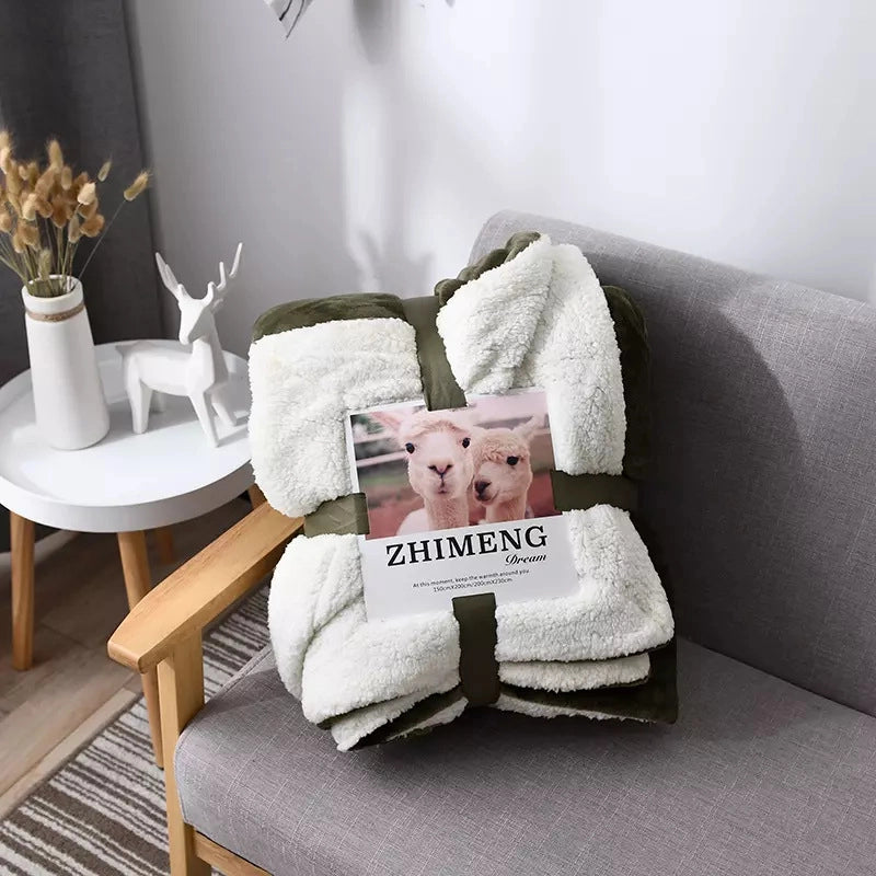 Retro Solid Color Polyester Blanket