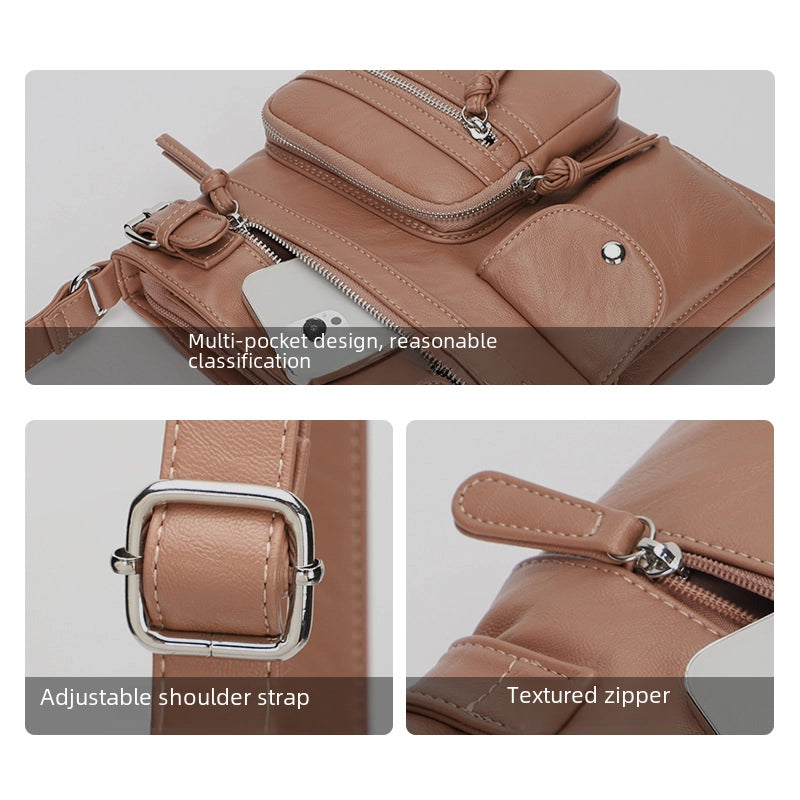 Bags Bag Women's Crossbody Bag Multifunctional Small Square Bag Fashion Niche PU Shoulder Bag