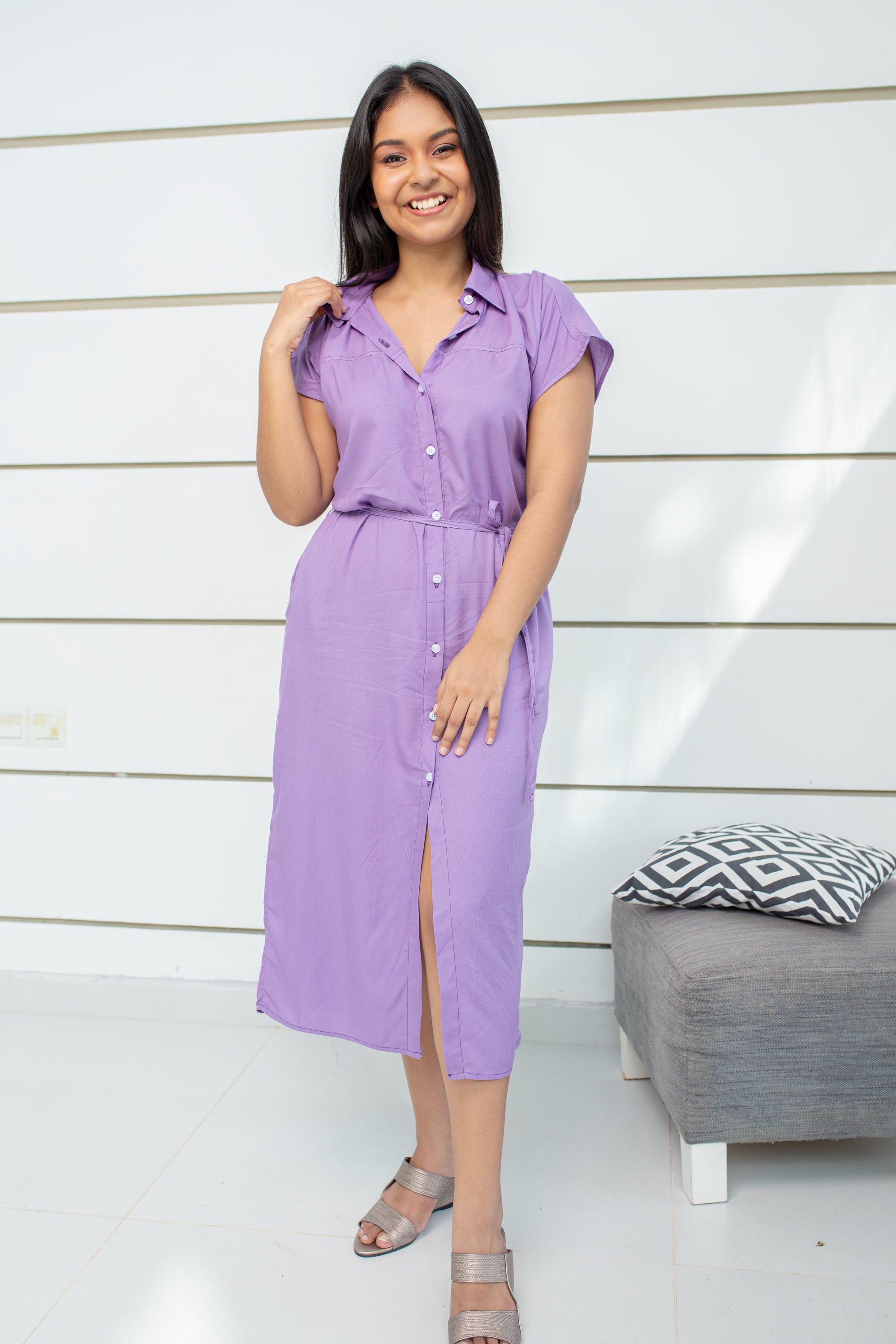 Kelly Midi Dress- Lilac