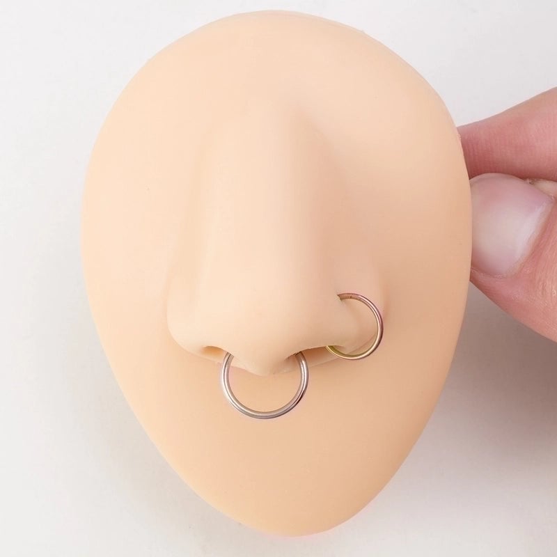 Minimalist Round Stainless Steel Plating Nose Ring