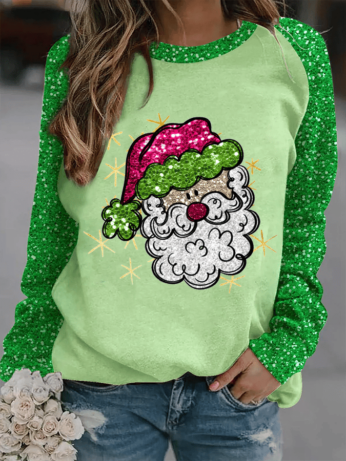 Women's Christmas Long Sleeve Crew Neck Sweatshirt