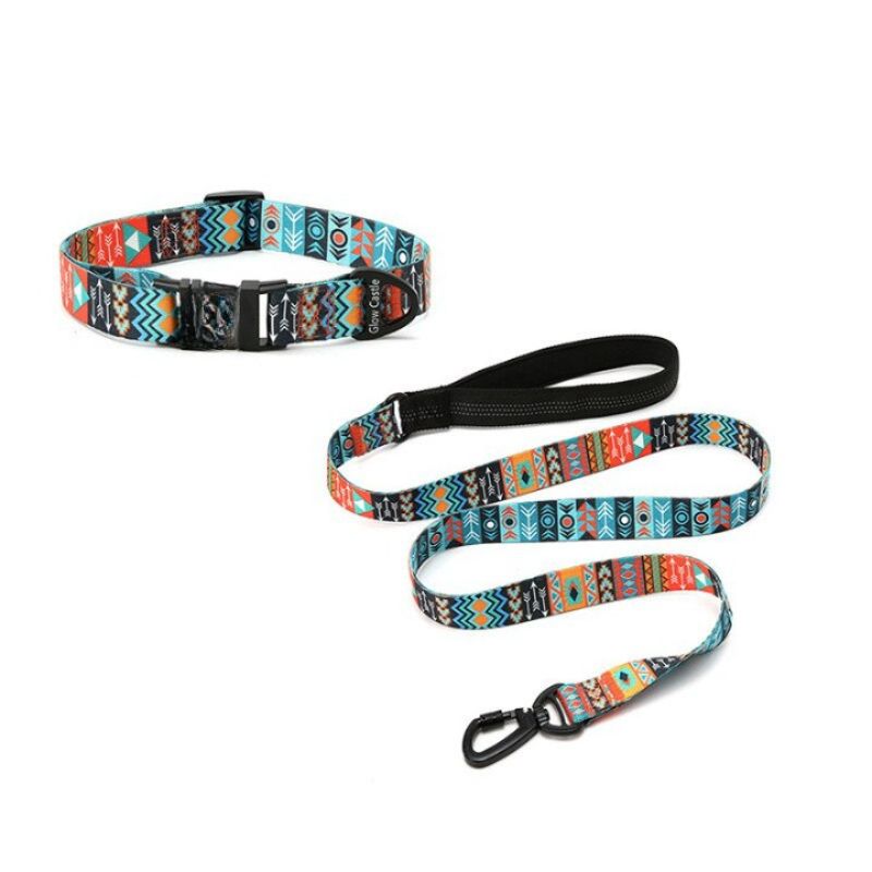 Aesthetic Pet Dog Collar And Leash Set
