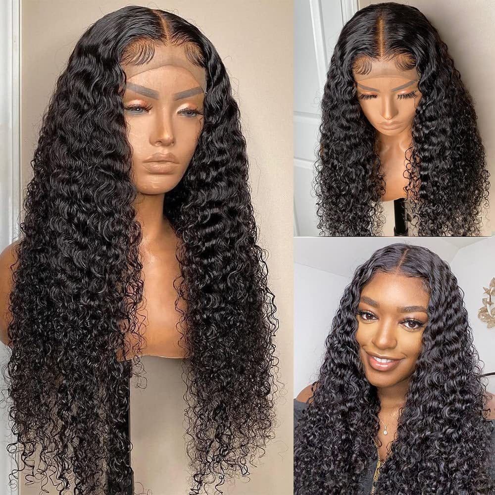 🔥Water Wave Highlight Ombre Color Invisi Strap Snug Fit 360 Skin Lace Frontal Wig Glueless Human Hair