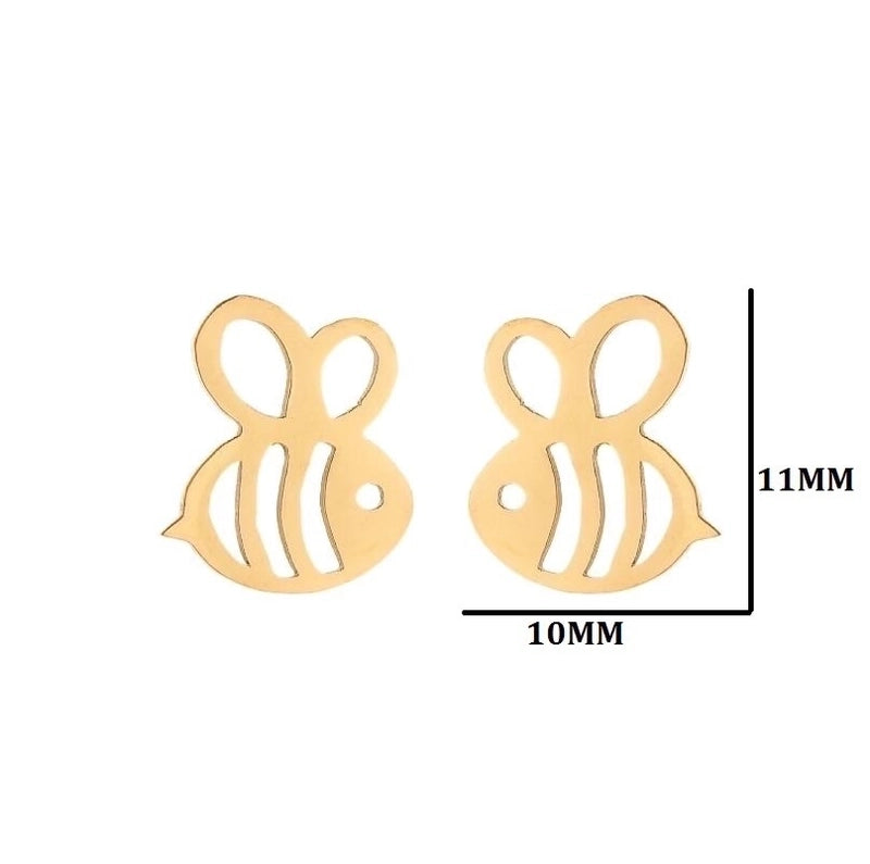 1 Pair Fashion Animal Owl Plating 304 Stainless Steel 18K Gold Plated Ear Studs