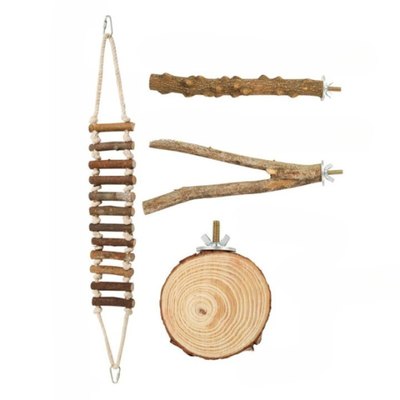 4 Pieces Bird Perch Stand Toys