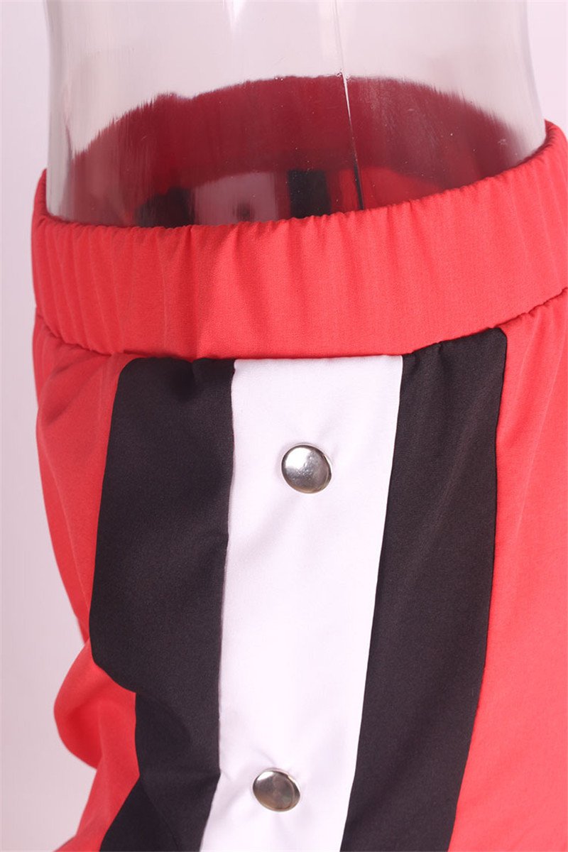 Side Stripe Buttoned Trousers
