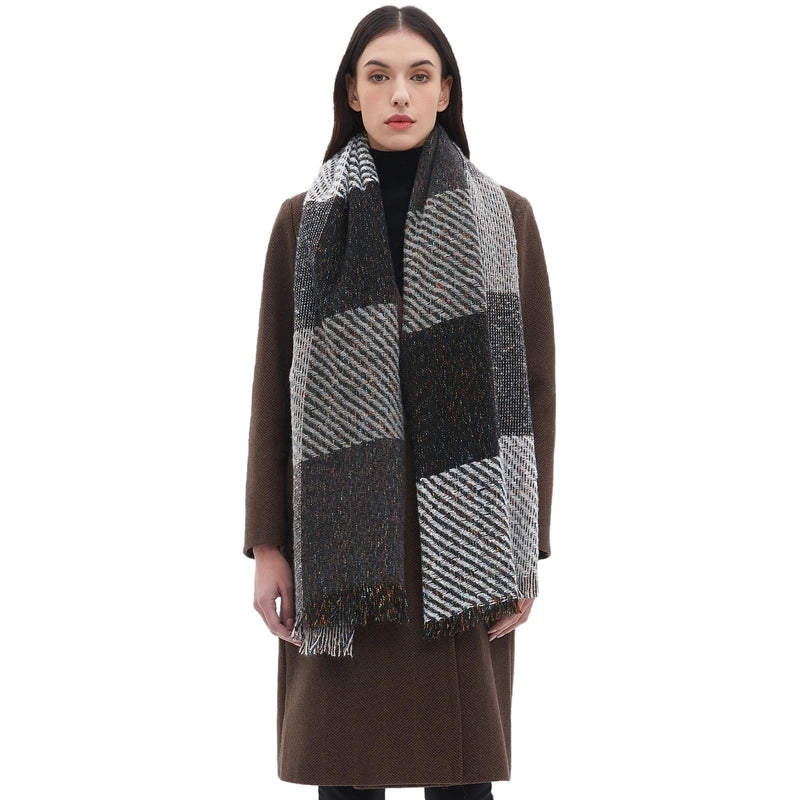 Unisex Casual Minimalist Color Block Polyester Scarf