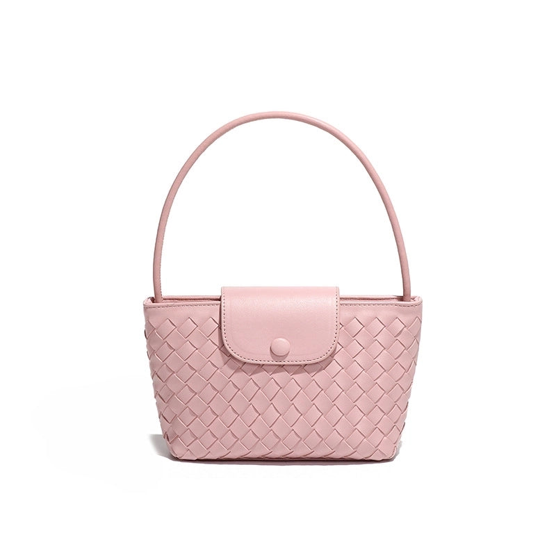 Women's Small Pu Leather Solid Color Streetwear Square Flip Cover Shoulder Bag