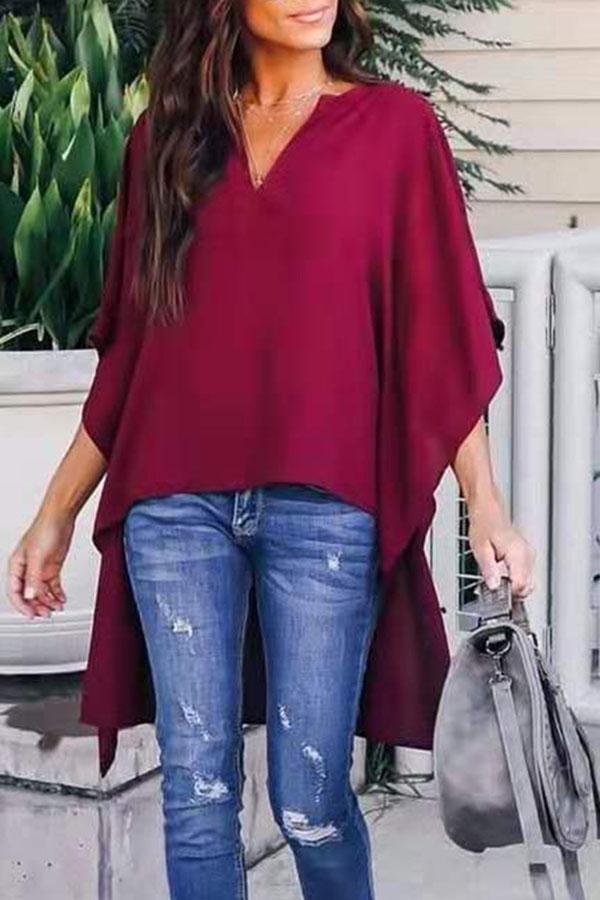 V-neck Loose Raglan Top