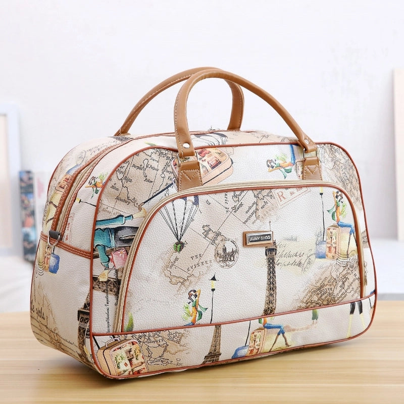 Portable Travel Bag Luggage Bag PU Gift Bag Size Bag Waterproof Short-term Travel Shoulder Bag