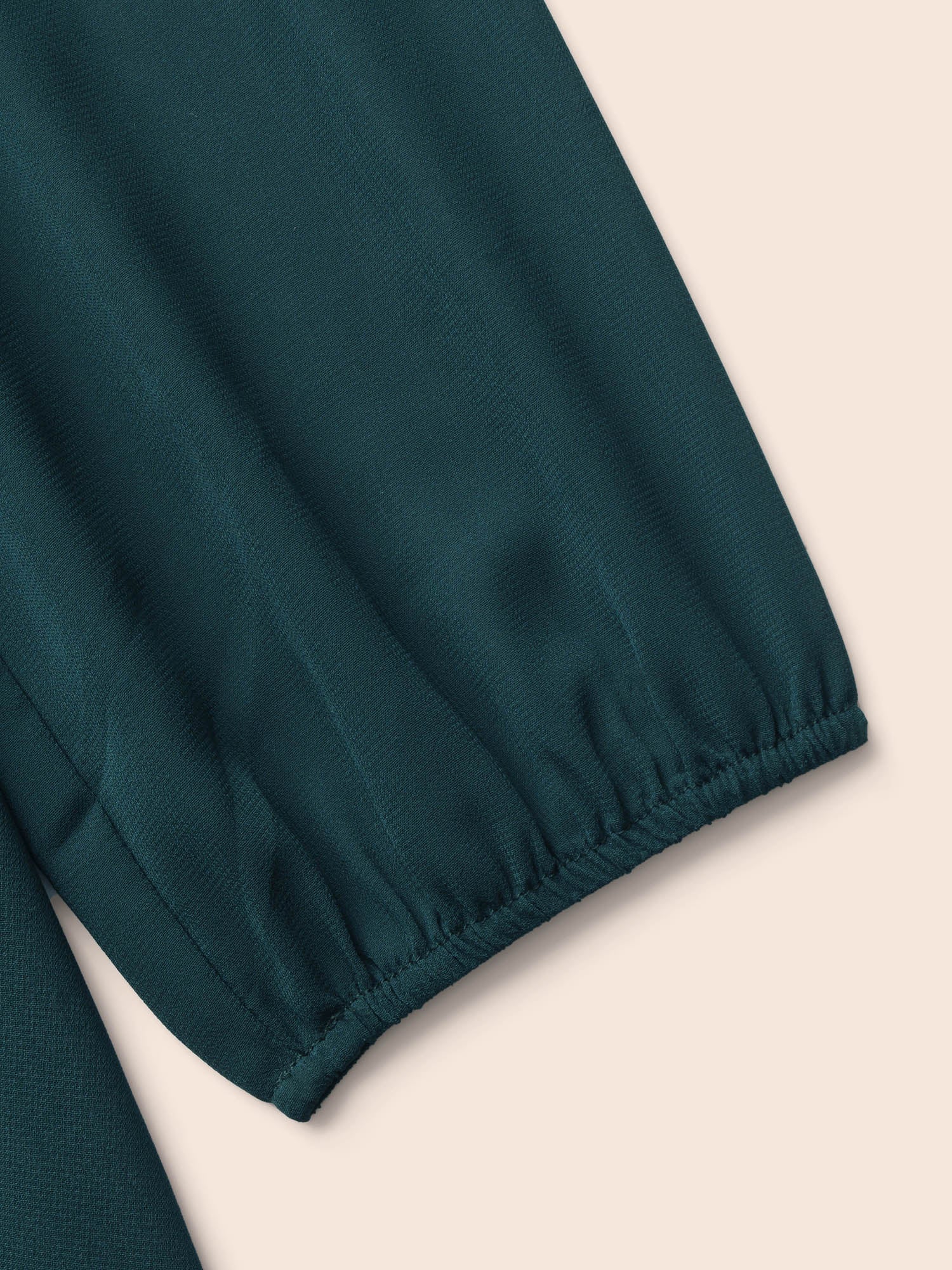 Puff Sleeves Front Placket Chiffon Blouse