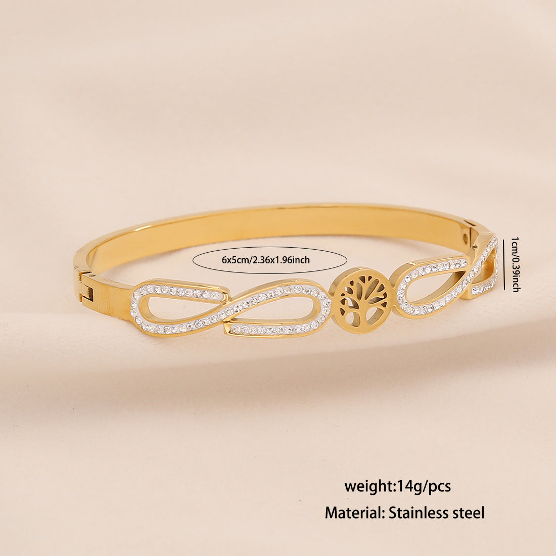 Love Flower Stainless Steel Bracelet Tree Of Life Eight-Pointed Star Bracelet B631