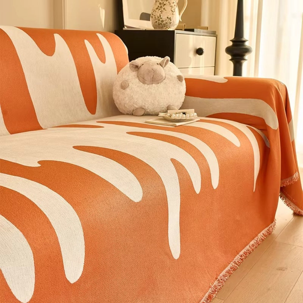 Dripping Colour Chenille Sofa Cover