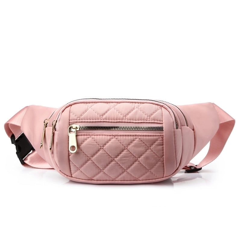 Unisex Elegant Streetwear Solid Color Nylon Waist Bags