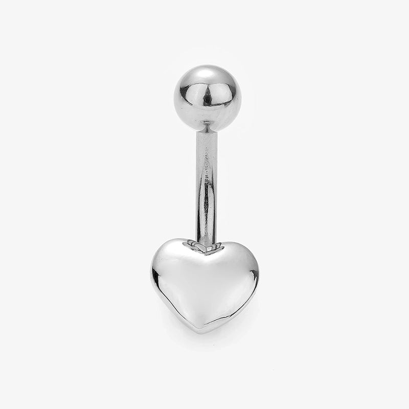 1 Piece Belly Rings Minimalist Classic Style Heart Shape Cat 316L Stainless Steel  Plating Inlay Zircon 14K Gold Plated Belly Rings