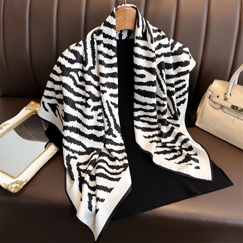 Women's Elegant Lady Flower Polyester Scarf