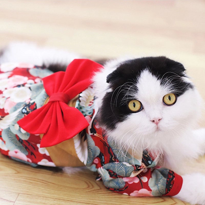 Pet Clothes For Cats Dogs Corgi Teddy Shiba Inu Small Size Trendy Flamingo Pattern Autumn/winter