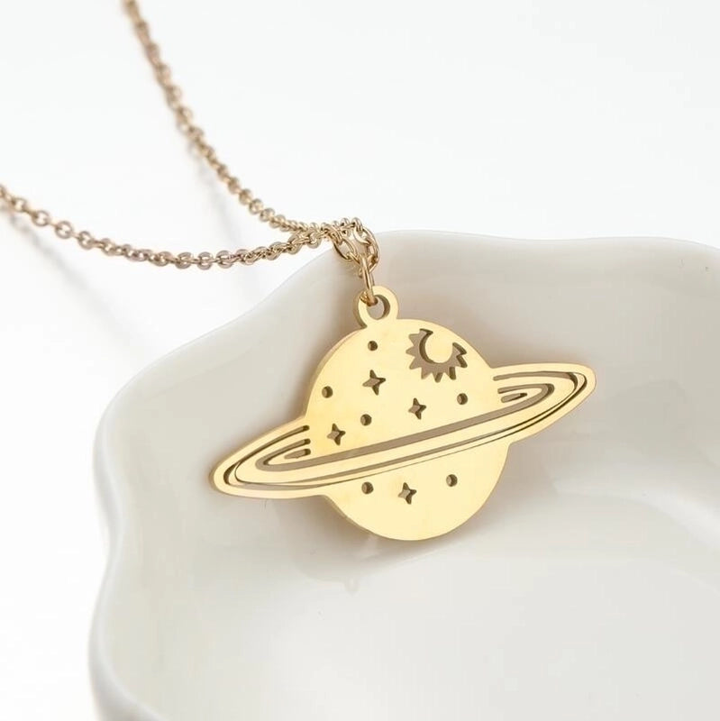 Fashion Sun 201 Stainless Steel 18K Gold Plated Plating Stainless Steel Necklaces