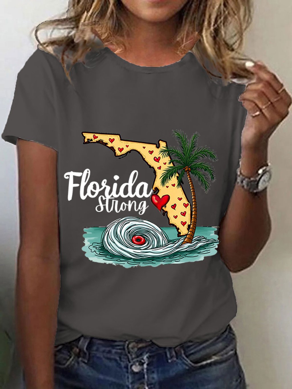 Women's Florida Strong Printed Casual T-Shirt