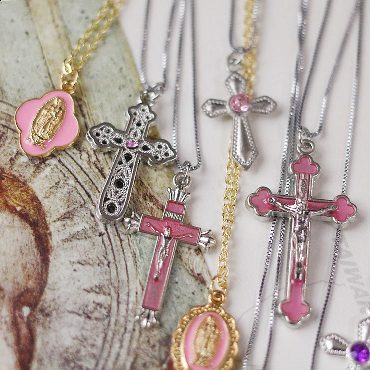 VINTAGE CROSS NECKLACE  KF83453