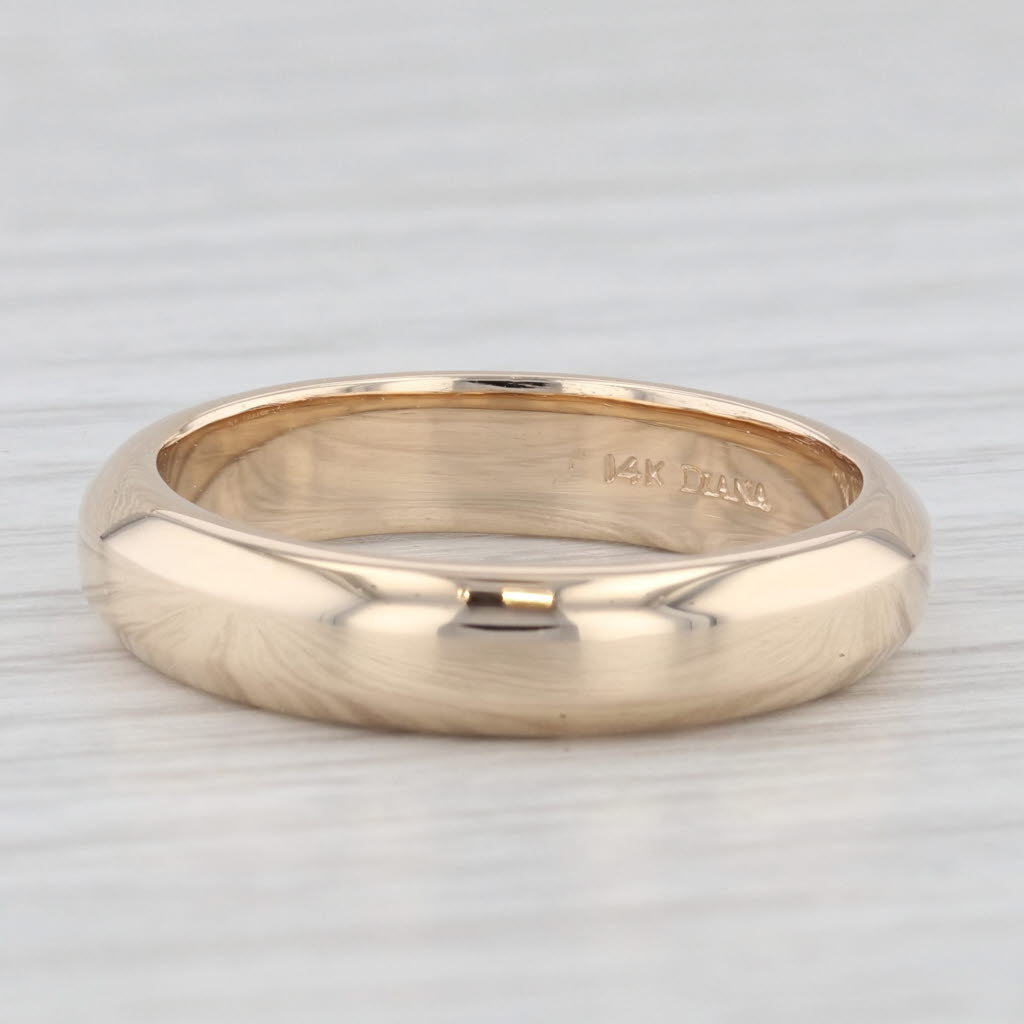 Classic Yellow Gold Wedding Band 14k Diana Size 8.5 Stackable Ring