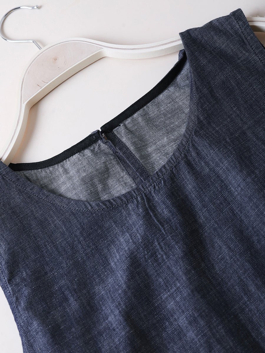 Women Summer Retro Pure Color O-Neck 100%Cotton Vest