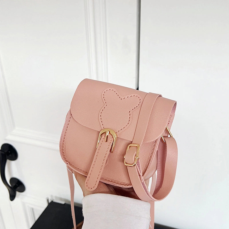 Women's Mini Pu Leather Solid Color Vintage Style Classic Style Square Magnetic Buckle Shoulder Bag