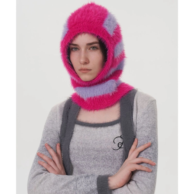 Women's Casual Stripe Eaveless Wool Cap