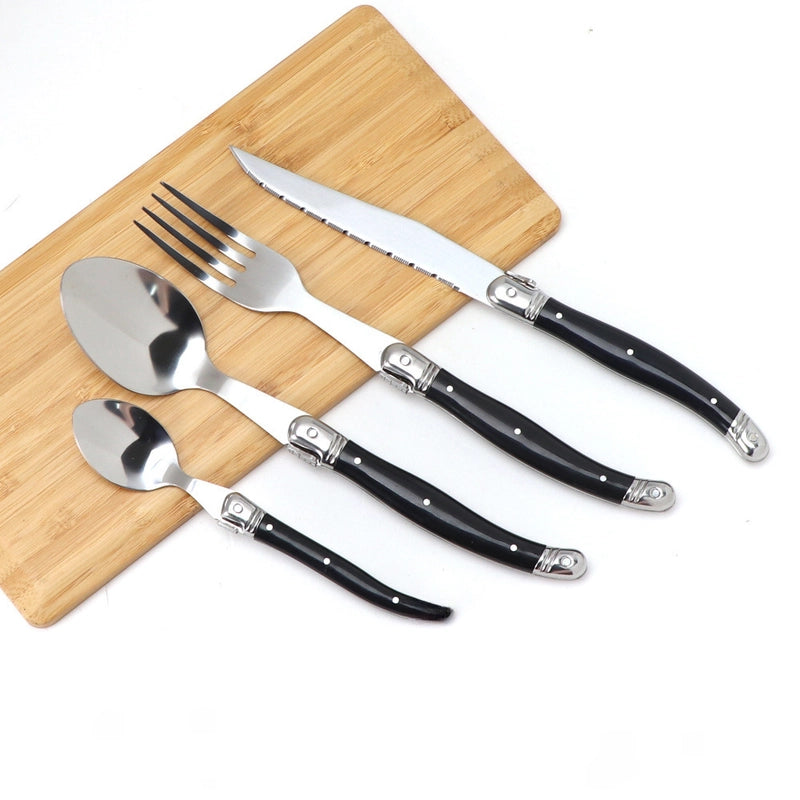 Spot Stainless Steel Tableware ABS Plastic Handle Western-style Knife And Fork Spoon Steak Knife Household Knife And Fork Soup Spoon