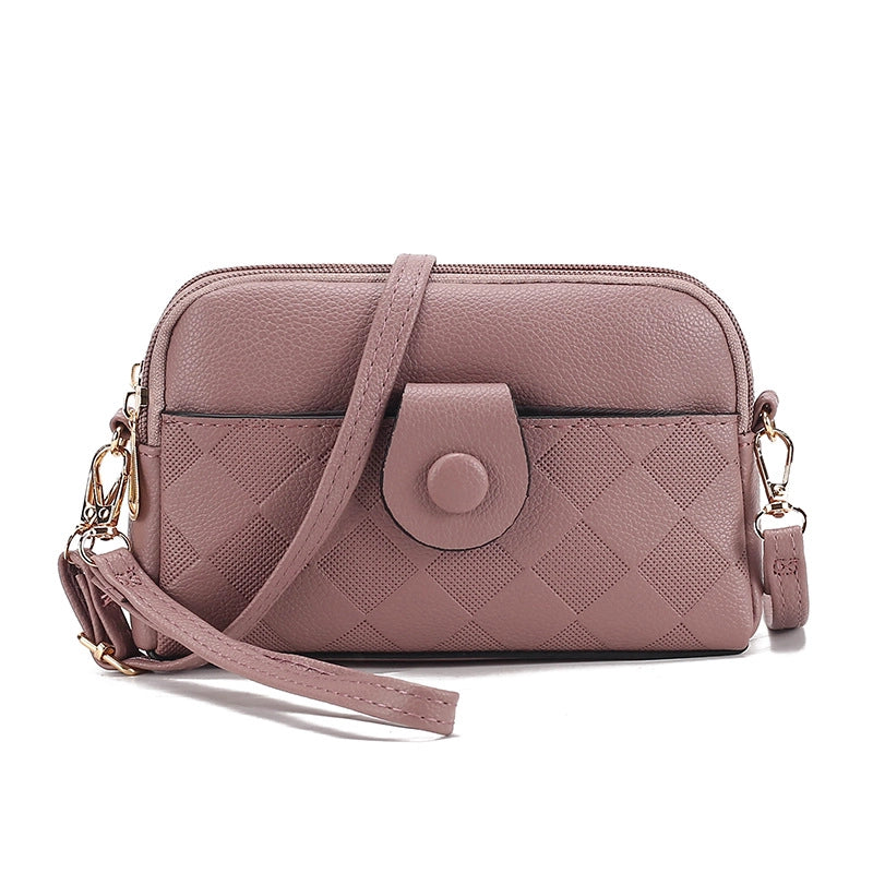 Women's Mini PVC Solid Color Streetwear Square Zipper Crossbody Bag