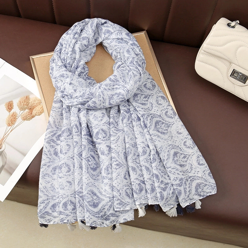 Women's Casual Elegant Color Block Polyester Scarf