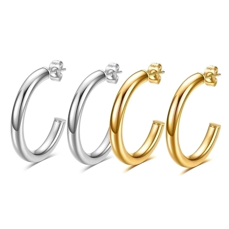 1 Pair Ig Style Minimalist Geometric Stainless Steel 18k Gold Plated Ear Studs