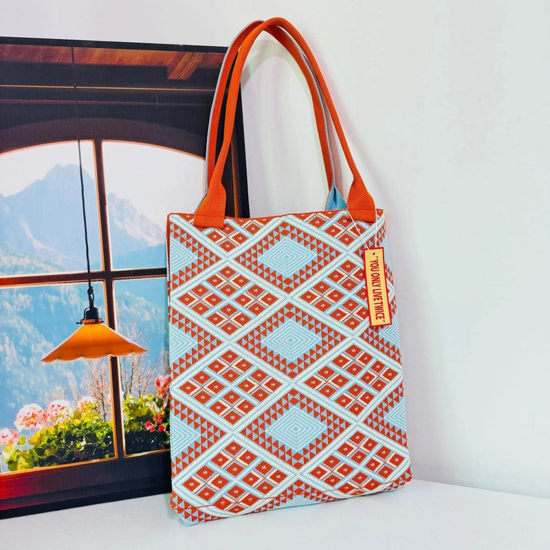 Women's Large Polyester Geometric Streetwear Square Open Handbag