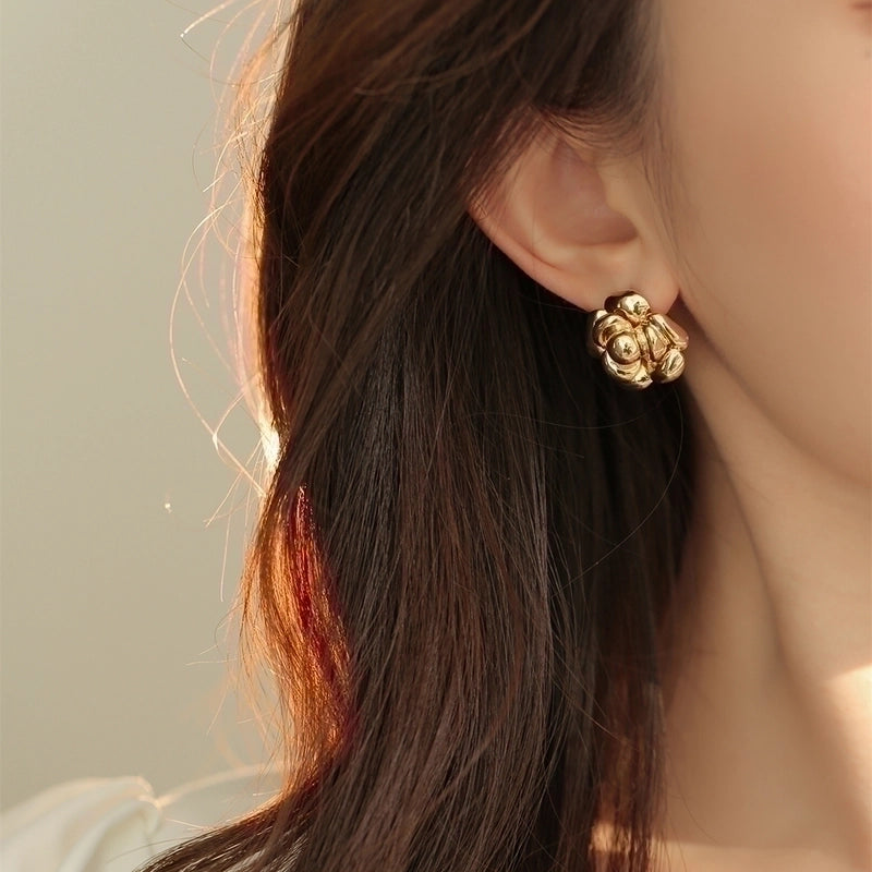 1 Pair Classic Style Commute Solid Color Plating Brass Gold Plated Drop Earrings
