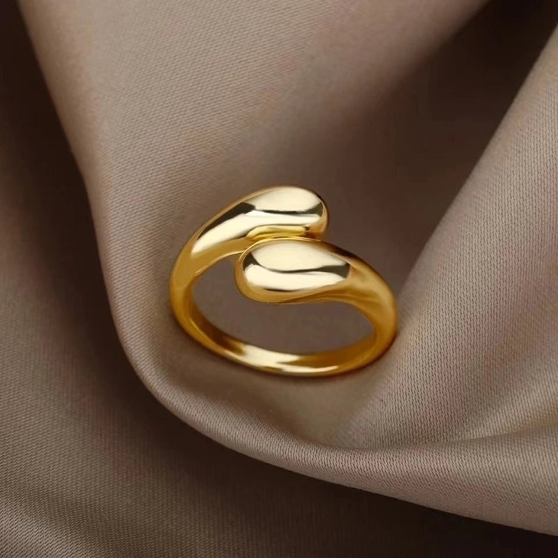 Copper Solid Color Solid Color Open Rings