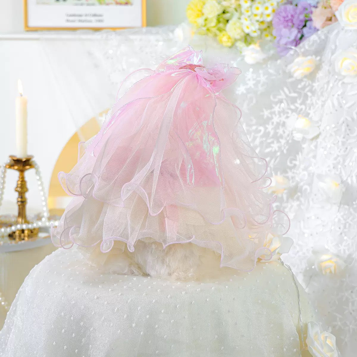 Bow/Mermaid/Ear Pattern Dog Cat Veil