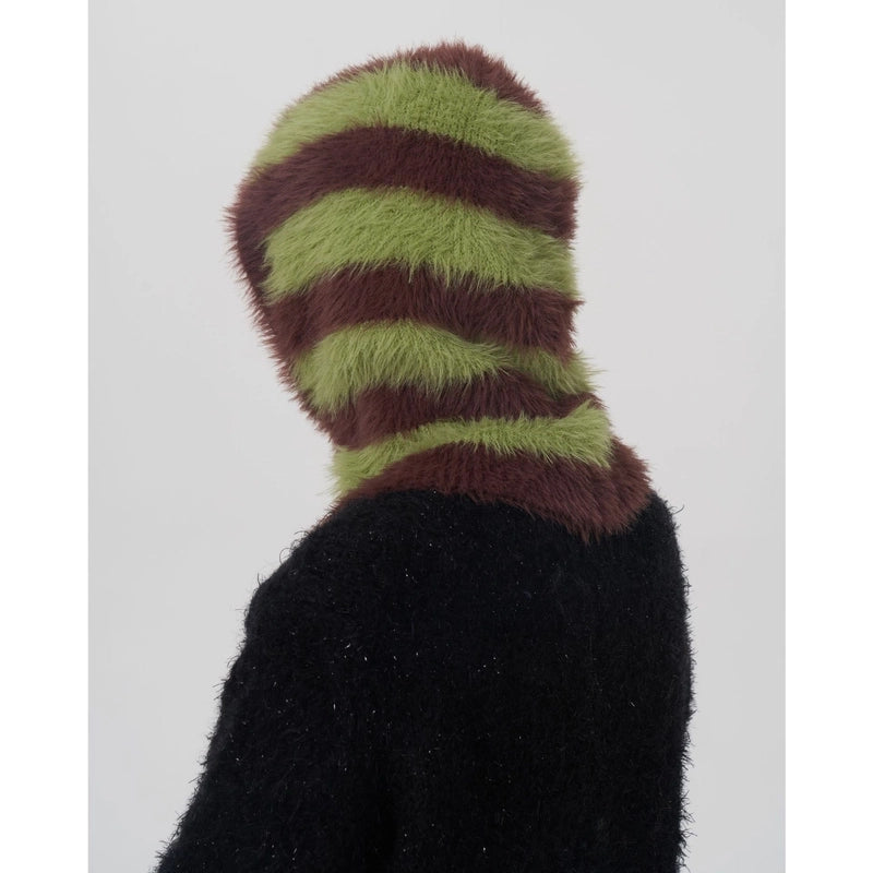 Women's Casual Stripe Eaveless Wool Cap
