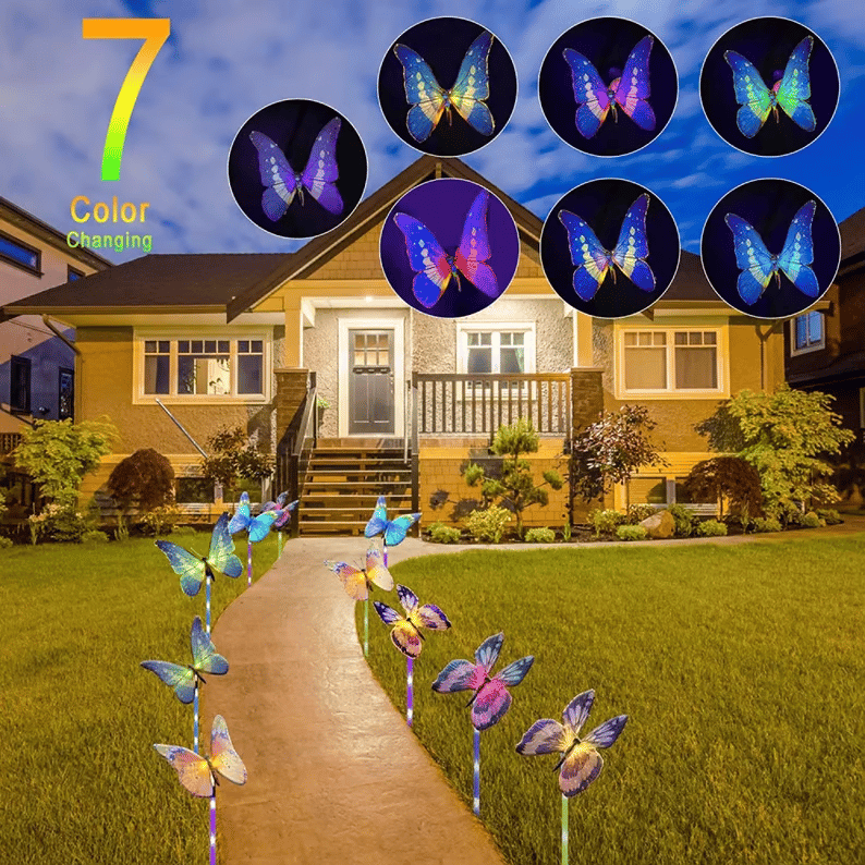 Set of 3 Outdoor Solar Garden Decorative Lights for Yard Patio Landscape Pathway